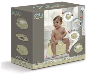 Down 3in1 oliță, scaun WC, scaun, verde deschis,20 x 34,5 x 37 cm