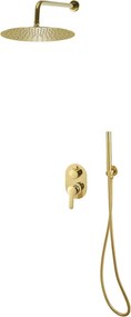 vidaXL Sistem de duș, auriu, oțel inoxidabil 201