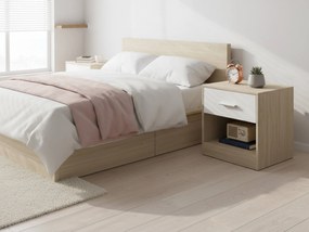 Noptiere NOVERA set 2 buc 39x28 cm, bej/alb.