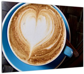 Tablou pe sticlă - Latte art (70x50 cm)