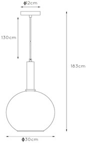 Lustră pe cablu Lucide 45402/30/30 MARIUS 1xE27/40W/230V negru