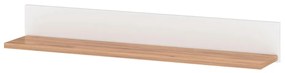 Etajera de perete 115x22x16 cm, PAL Alb/Stejar