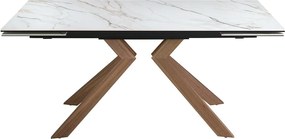Masa extensibila deosebita design LUX Walnut-Marble 180-260x90cm