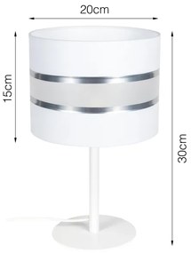 Lampă de masă CORAL 1xE27/60W/230V albă