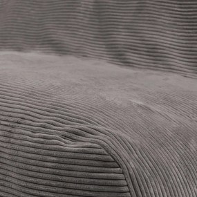 Fotoliu bean bag crem cu tapițerie din catifea reiată Sofa Tube – SLOWDOWN