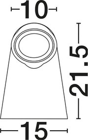 Mini Stalp din ciment iluminat exterior LED IP65 REXEL