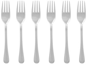 Furculițe pentru desert argintii din oțel inoxidabil 6 buc. Classic – Premier Housewares
