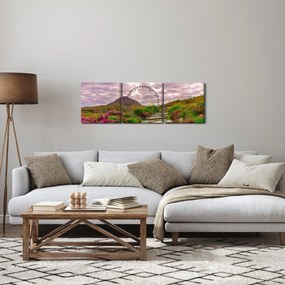 Tablou cu peisaj (cu ceas) (90x30 cm)