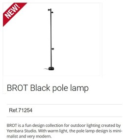 Stalp LED de iluminat exterior BROT 3L H-180cm