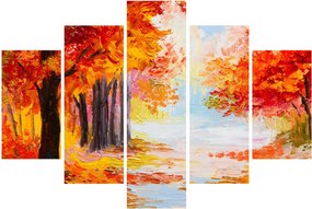 Tablou - Pictura, toamna colorată (150x105 cm)