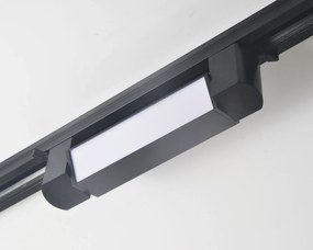 Proiector LED Tip Banda, 20W, 4000K Lumina Neutra, Directionabil Pe Sina Monofazata, Negru