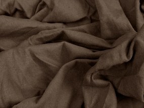 Cearsaf jersey cu lycra maro inchis 90 x 200 cm