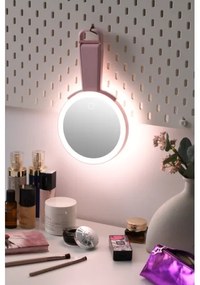 Immax 09102L - Oglindă cosmetică dimabilă LED CCT SWEET, 3W/5V, roz