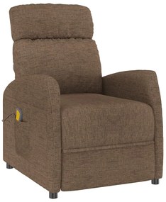 289710 vidaXL Fotoliu de masaj, maro, material textil