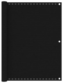 vidaXL Paravan de balcon, negru, 120x300 cm, HDPE
