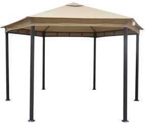 Pavilion de grădină hexagon AMBON 2 x 2 x 2 - bej