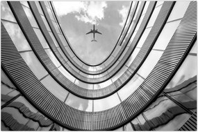 Tablou - Avionul deasupra clădirii (90x60 cm)