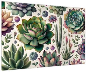 Tablou - Plante suculente (90x60 cm)