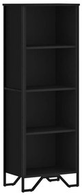 848609 vidaXL Bibliotecă, negru, 50x31x137,5 cm, lemn prelucrat