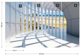 Fototapet - Beach 3D Modern Architecture