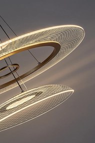 Lustra LED suspendata din metal auriu Zofrael D-55cm