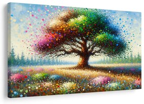 Tablou arborele vieții în vârtej de culori