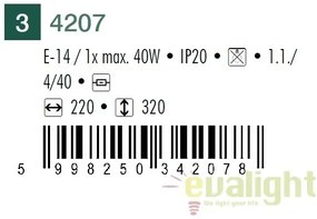 Lampa moderna / Veioza de birou, Patric 4207 RX