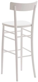 SCAUN BAR LEMN MASIV - ALB