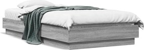 vidaXL Cadru de pat, gri sonoma, 90x190 cm, lemn prelucrat