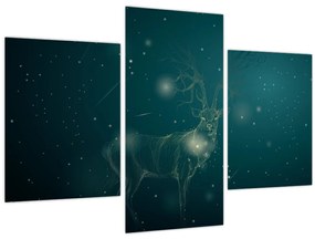 Tablou - Cerb magic noaptea (90x60 cm)