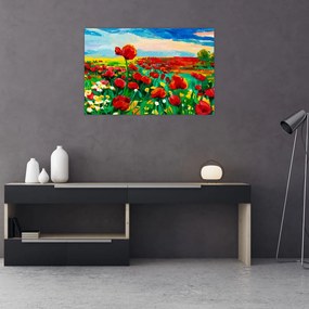 Tablou - Câmp cu maci (90x60 cm)