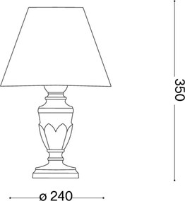 Ideal Lux - Lampă de masă FIRENZE 1xE14/40W/230V aurie