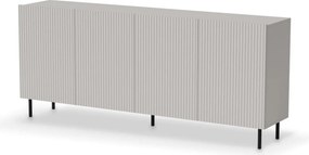 Comoda PAXOS KM-2, casmir/negru, PAL laminat/otel, 180x40x84 cm