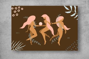 Tablou Canvas - Abstract femei nud cu glob