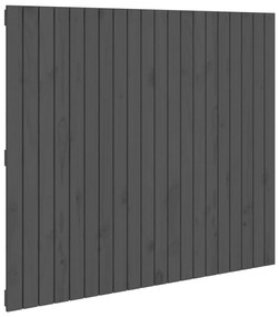 824940 vidaXL Tăblie de pat pentru perete, gri, 127,5x3x110 cm lemn masiv pin