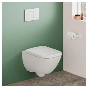 Set vas wc suspendat rimfree cu capac Geberit Selnova Square Premium