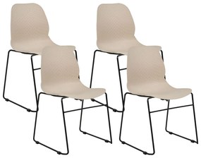 Set 4 buc scaune de sufragerie Panza (bej). 1081880