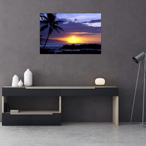 Tablou cu apus de soare deasupra mării (90x60 cm)