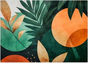 Tablou pe sticlă - Motive naturale geometrice (70x50 cm)