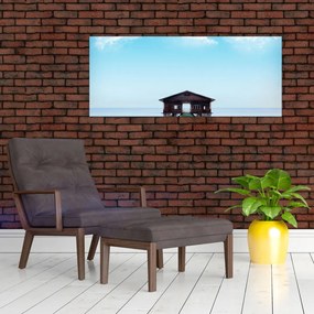 Tablou cu casă pe mare (120x50 cm)