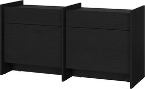 Comodă neagră 146x76x51 cm Hido – noo.ma