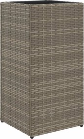 vidaXL Jardinieră de grădină, gri, 30x30x60 cm, poliratan