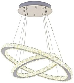 Lustră LED dimabilă pe cablu LED/115W/230V 3000-6500K argintiu + telecomandă