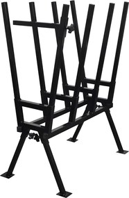 vidaXL Cal ferăstrău cu finisaj negru, pentru prelucrarea lemnului