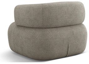 Fotoliu gri deschis cu tapițerie din țesătură bouclé Jenny – Micadoni Home