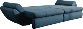 Canapea extensibilă dumonde cu ladă de depozitare si sezut confortabil din spuma high-density, Loana Enjoy Blue 300x100 cm
