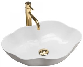 Lavoar Pearl Shiny ceramica sanitara Alb Lucios – 51,5 cm