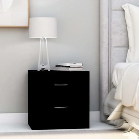 vidaXL Noptiere, 2 buc., negru, 40x30x40 cm, lemn prelucrat