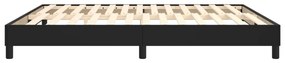 Cadru de pat box spring, negru, 180x200 cm, piele ecologica Negru, 25 cm, 180 x 200 cm
