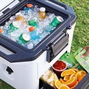 Lada frigorifica Ninja FrostVault FB131EUWH, 28 l, Pasiva, 48 doze, Pastreaza gheata pana la 5 zile, Compartiment uscat, Alb